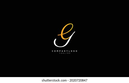 EJ JE E AND J Abstract initial monogram letter alphabet logo design