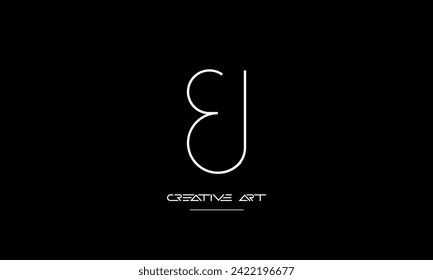 EJ, JE, E, J abstract letters logo monogram