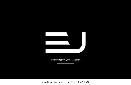 EJ, JE, E, J abstract letters logo monogram