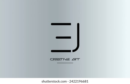 EJ, JE, E, J abstract letters logo monogram