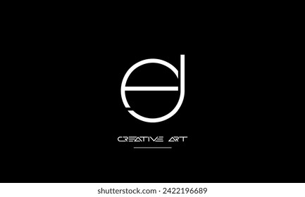 EJ, JE, E, J abstract letters logo monogram