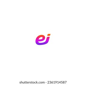 EJ, JE, EI, IE letter logo design template elements. Modern abstract digital alphabet letter logo.