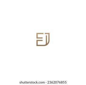 EJ, JE letter logo design template elements. Modern abstract digital alphabet letter logo.