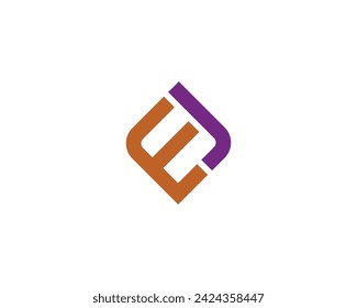 EJ JE logo design vector template