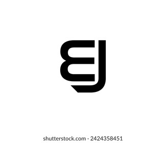 EJ JE logo design vector template