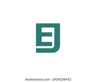 EJ JE logo design vector template