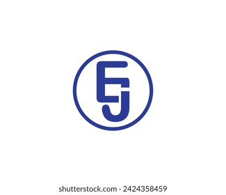 EJ JE logo design vector template