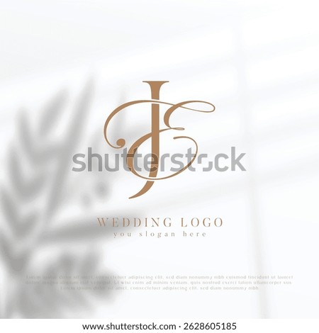 EJ, JE Wedding Letters Logo Monogram
