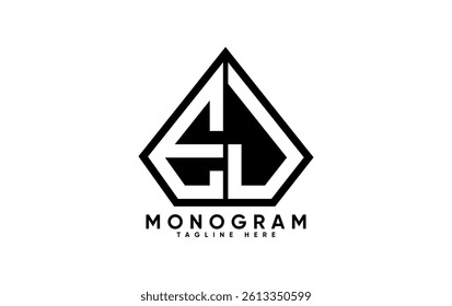 EJ letter creative monogram vector logo design.