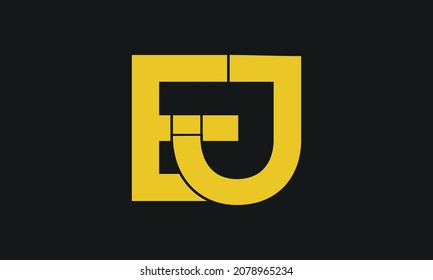 EJ letter icon design, Creative modern letters icon, luxury vector illustration premium vector