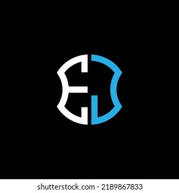 EJ letter logo creative design with vector graphic, Abc simple and modern logo design.