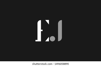 EJ letter Logo Design Template Vector