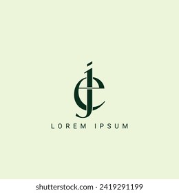EJ Letter Logo Design Vector Template. Alphabet Initial Letter EJ Logo Design With Glossy Reflection Business Illustration