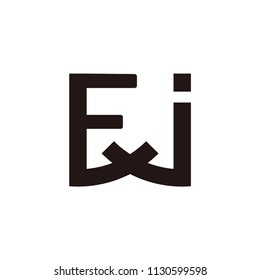 ej letter vector logo
