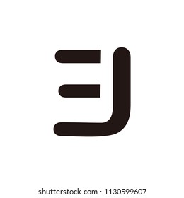 ej letter vector logo