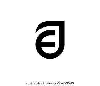 Design do logotipo EJ e Design do logotipo JE