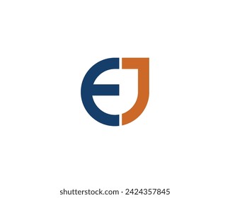 EJ logo design vector template
