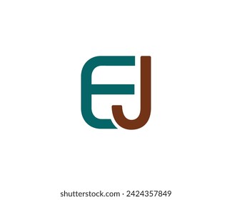 Plantilla de vector de diseño de logotipo EJ
