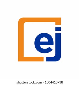 EJ logo initial letter design template vector illustration