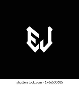 ej logo monogram with shield shape design template
