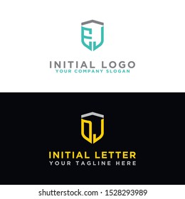 EJ logo set and DJ modern graphic design, Inspirational logo design for all companies. -Vectors