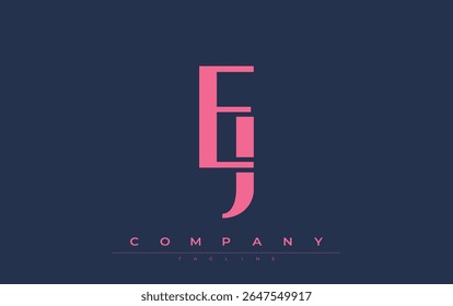 EJ Modern Initials Logo Design. Branding logo with stylized initials showcasing bold design and modern aesthetic. Ideal for professional business branding or creative projects focusing on minimalistic