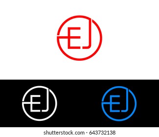 Ej rounded initials
