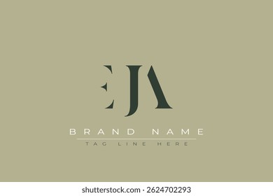 EJA abstract letter logo design. This logo is designed by three abstract letters.