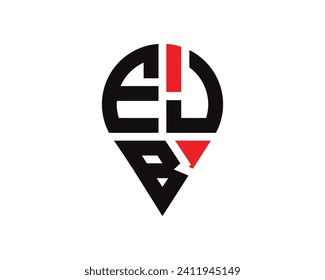 EJB letter location shape logo design