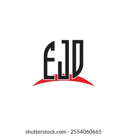 EJD letter logo design with white background in illustrator, vector logo modern alphabet font