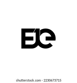 eje initial letter monogram logo design