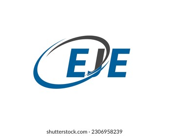 EJE letter creative modern elegant swoosh logo design