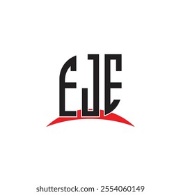 EJE letter logo design with white background in illustrator, vector logo modern alphabet font