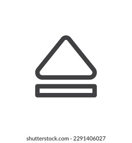 Eject button line icon. linear style sign for mobile concept and web design. Eject media button outline vector icon. Symbol, logo illustration. Vector graphics
