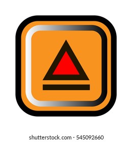 Eject button, music navigation, control sign, vector illustration
