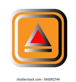 Eject button for music navigation, control sign, vector illustration