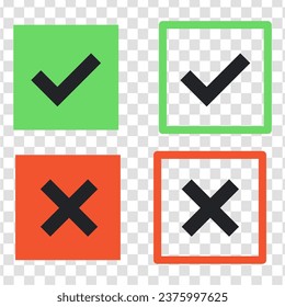 eject button vector yes or no check mark cross symbol design
