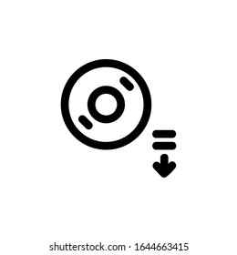 eject disc icon. Perfect for application, web, logo and presentation template. icon design line style