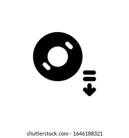 Auswerfen des Diskettensymbol. Perfekt für Anwendungen, Web, Logo und Präsentationen. Symboldesign, solider Stil