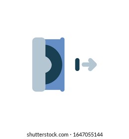eject disc icon. Perfect for application, web, logo and presentation template. icon design flat style