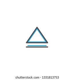 Eject icon design. Essential icon vector illustration design
