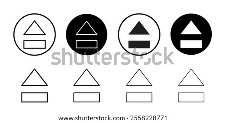 Eject icon Flat line illustration