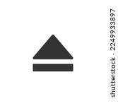 Eject icon isolated on white background. Multimedia symbol modern, simple, vector, icon for website design, mobile app, ui. Vector Illustration