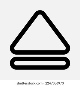 Eject icon in line style about multimedia, use for website mobile app presentation