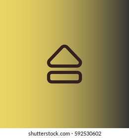 Eject icon. Media player button vector