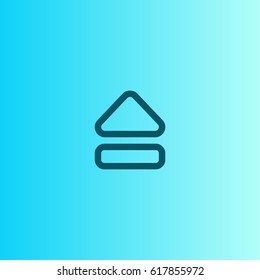 Eject icon. Media player button vector