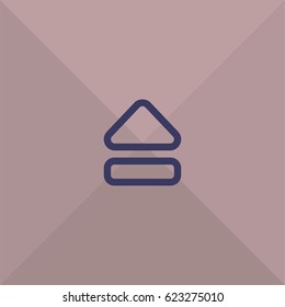 Eject icon. Media player button vector