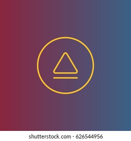 Eject icon. Media player button vector