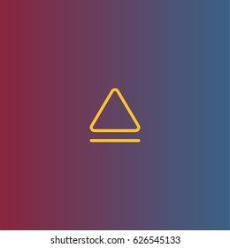 Eject icon. Media player button vector