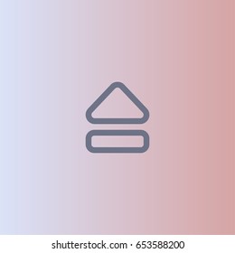 Eject icon. Media player button vector